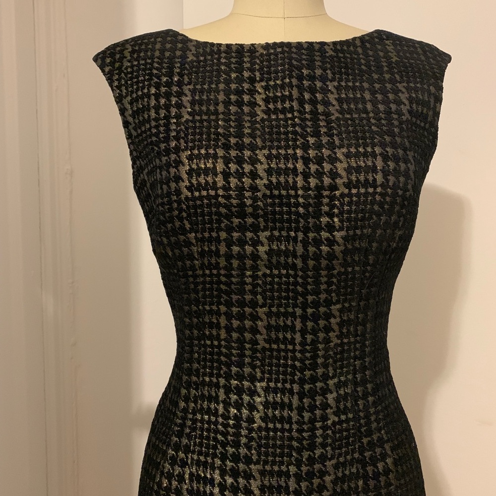 Tahari ASL Metallic Sheath Dress